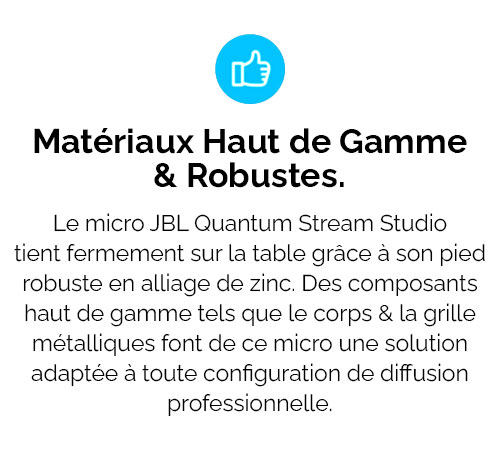 Microphone JBL Quantum Stream Studio Avec Logiciel JBL QuantumENGINE