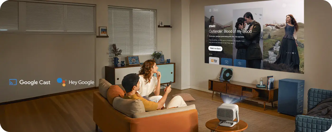 Google TV intégré vidéoprojecteur JMGO N3 4K streaming Netflix YouTube