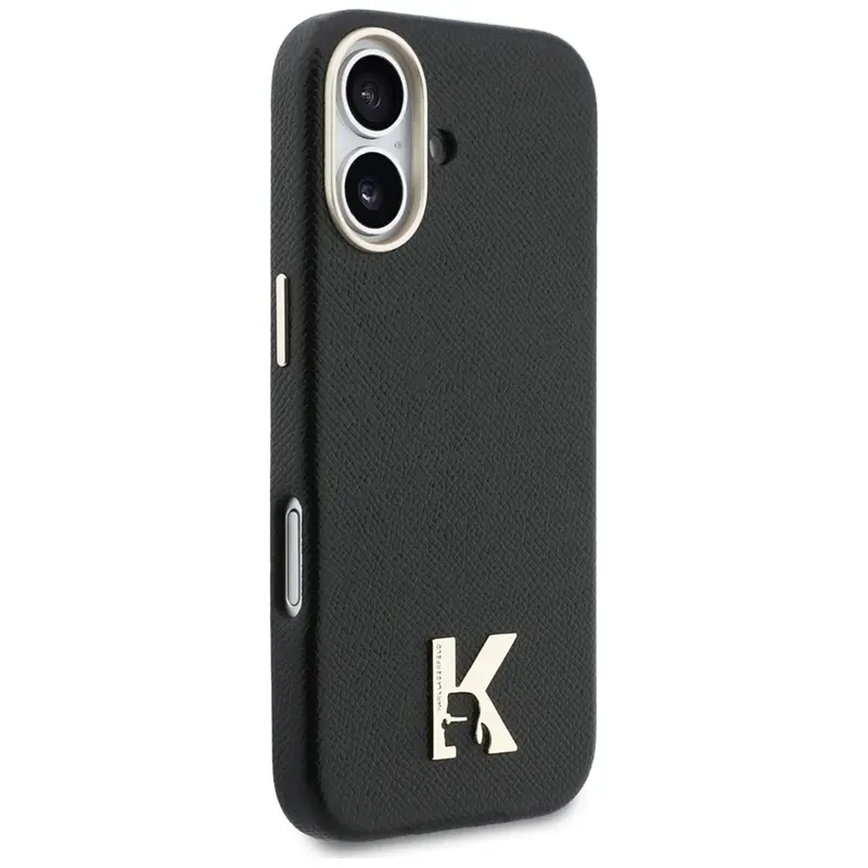 Coque MagSafe KARL LAGERFELD Karl Head avec Logo Métal pour iPhone 17 - Modèle Noir sans iPhone