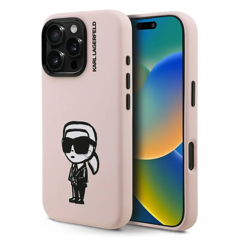 Coque MagSafe KARL LAGERFELD Silicone Karl Sketch pour iPhone 16 Pro Max