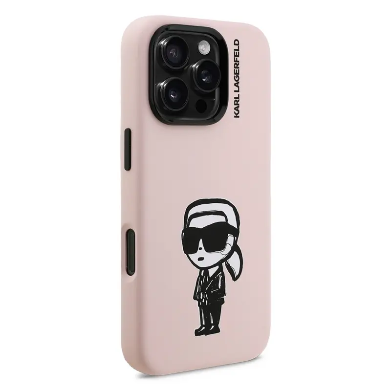 Coque MagSafe KARL LAGERFELD Silicone Karl Sketch pour iPhone 16 Pro Max