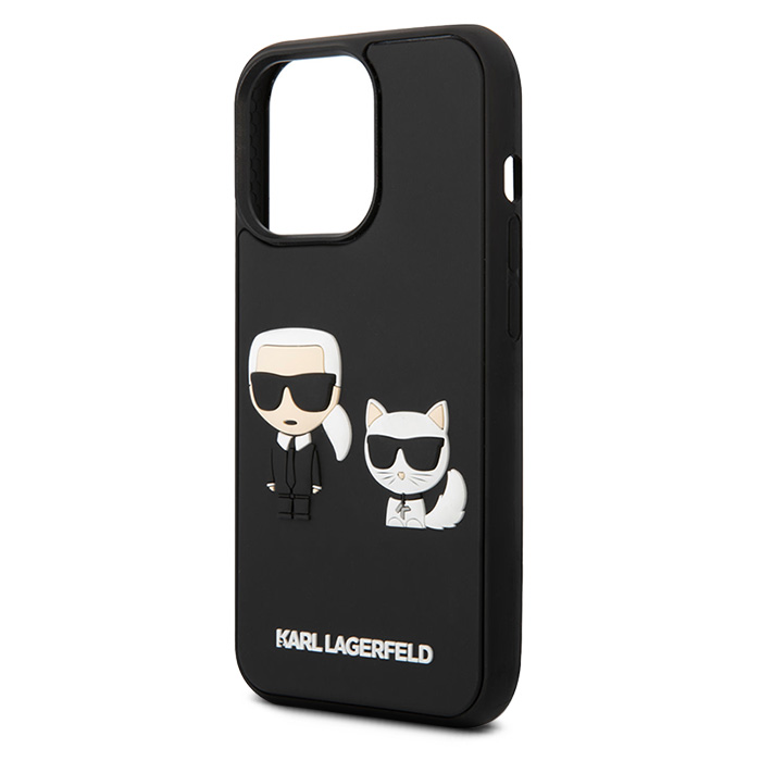 Coque Silicone KARL LAGERFELD Karl & Choupette 3D pour iPhone 14 Pro Max