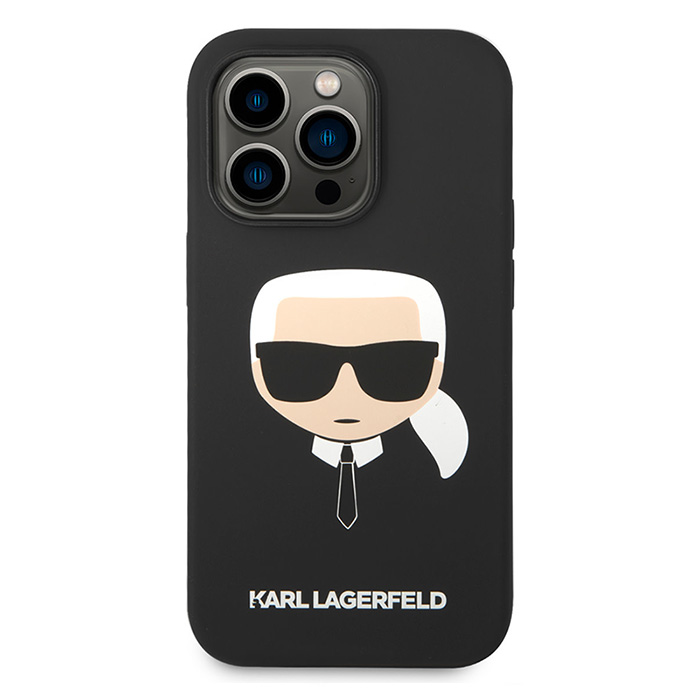 Coque Silicone KARL LAGERFELD Karl Head Logo pour iPhone 14 Pro