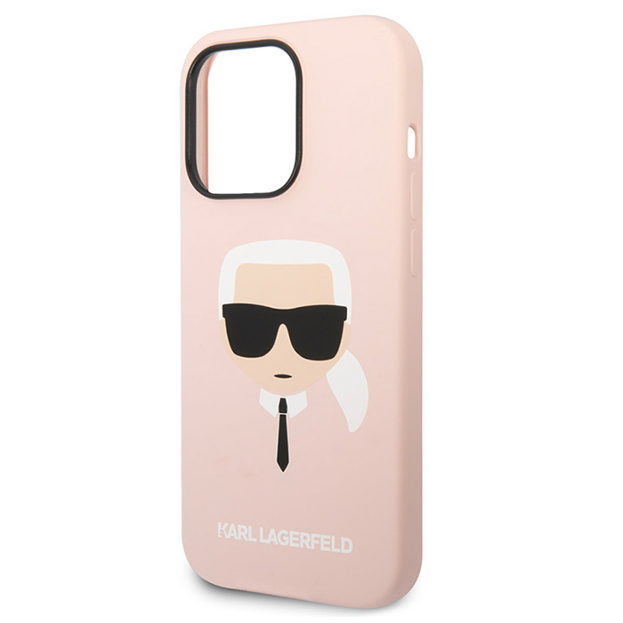 Coque Silicone KARL LAGERFELD Karl Head Logo pour iPhone 14 Pro