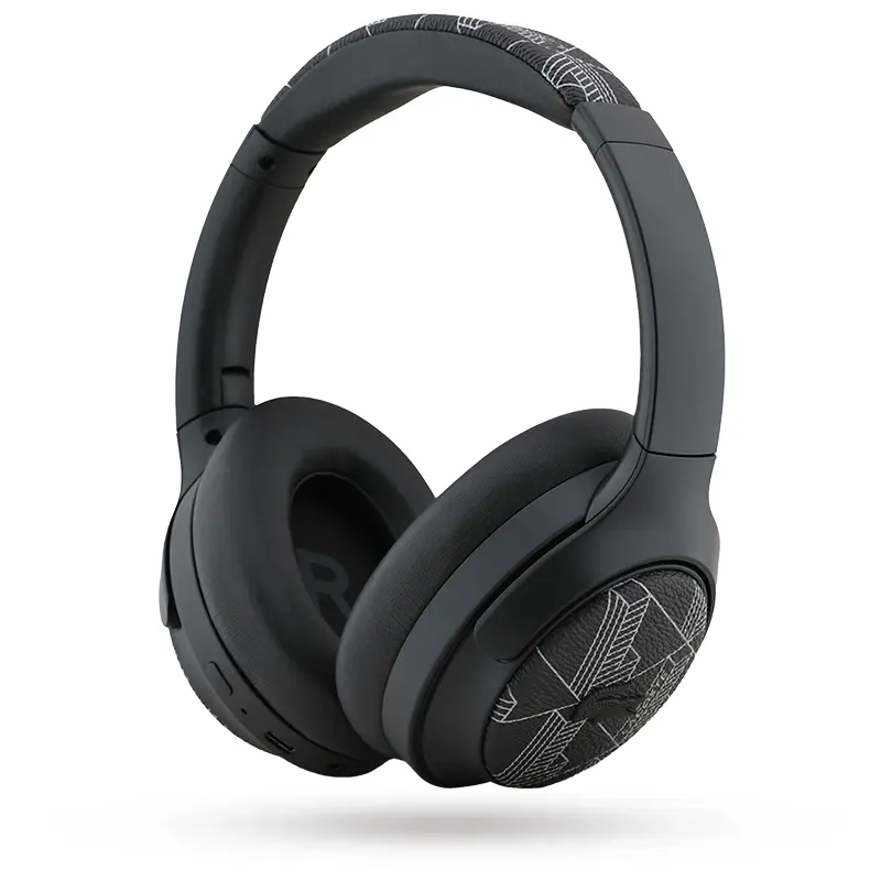 Casque Bluetooth Lacoste The Blend noir – Conception premium et coussinets confortables