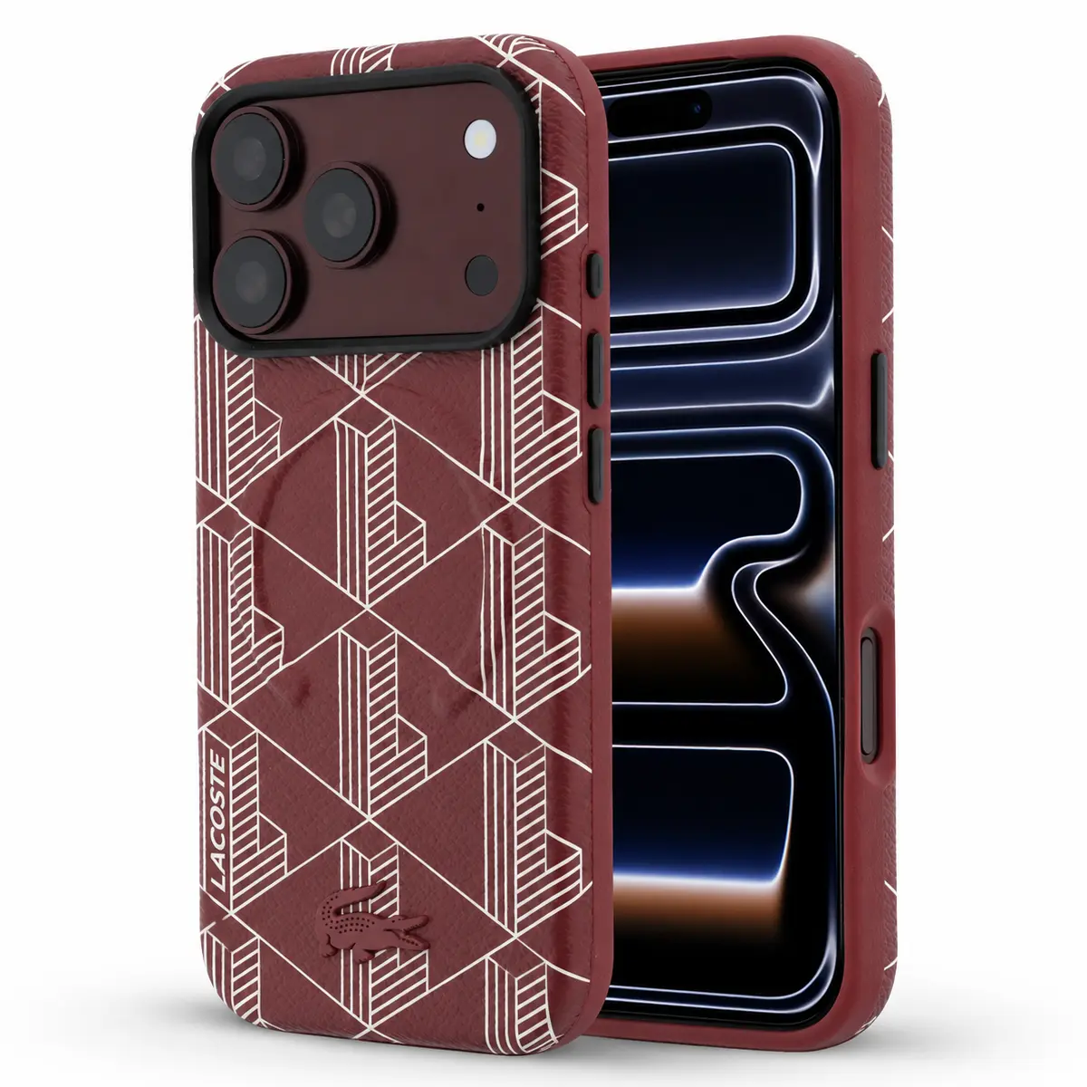 Coque Lacoste The Blend Bordeaux pour iPhone 18 Pro / 17 Pro