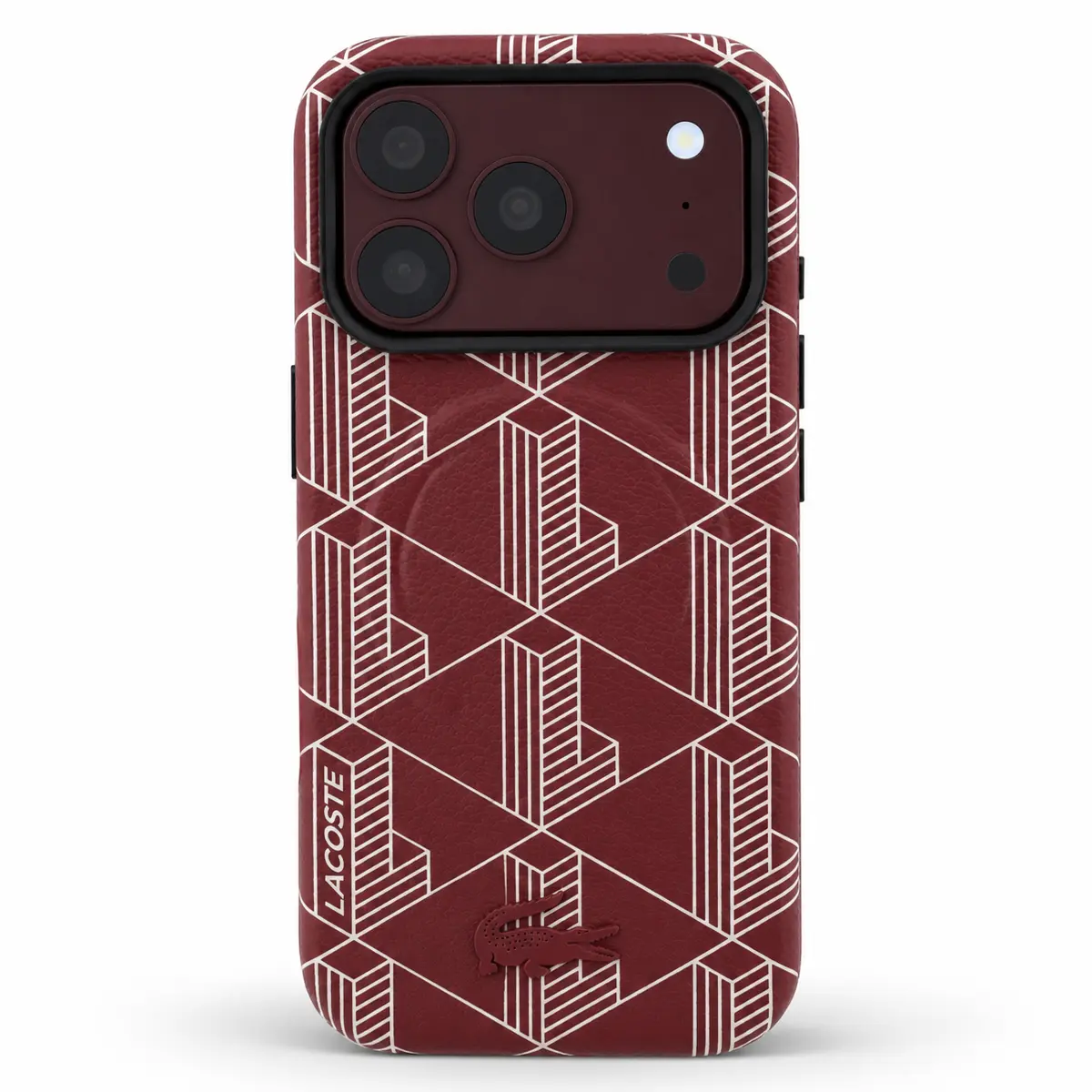 Protection du module photo de la coque Lacoste The Blend Bordeaux pour iPhone 18 Pro / 17 Pro