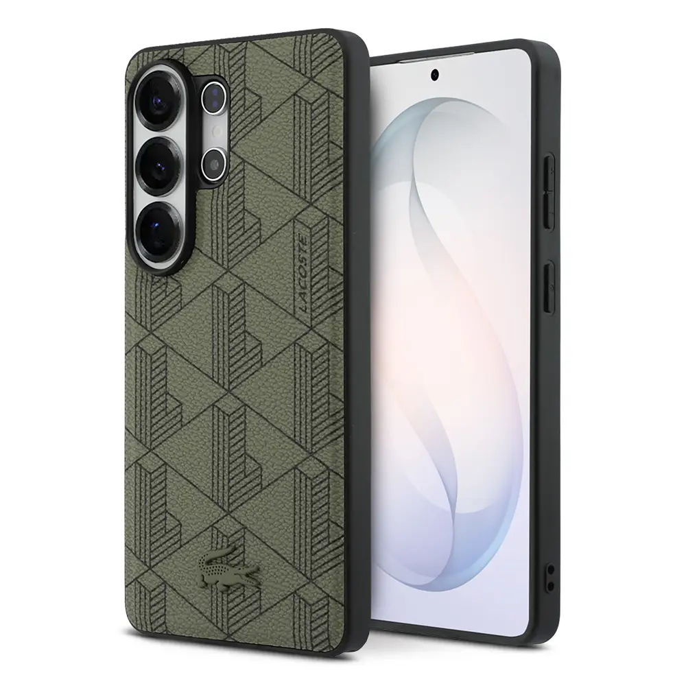 Coque MagSafe Lacoste Monogramme Collection pour Galaxy S26 Ultra - Coloris Kaki