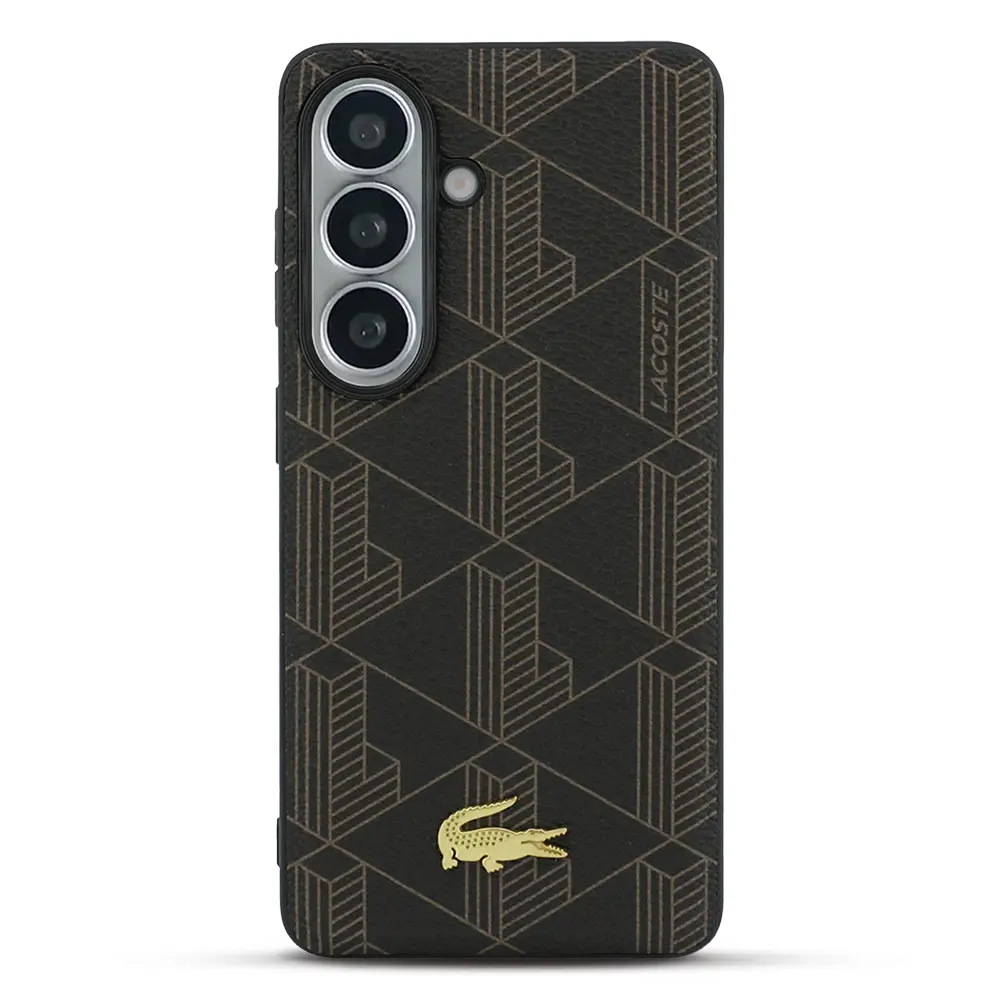 Coque MagSafe Lacoste Monogramme Collection pour Galaxy S26 Plus - Coloris Kaki vue de face