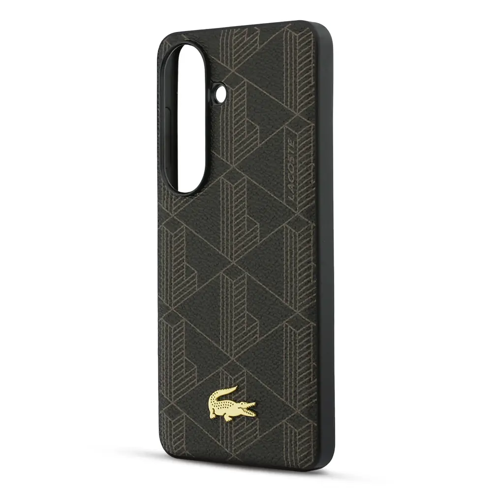 Coque MagSafe Lacoste Monogramme Collection pour Galaxy S26 - Coloris Marron vue sans smartphone