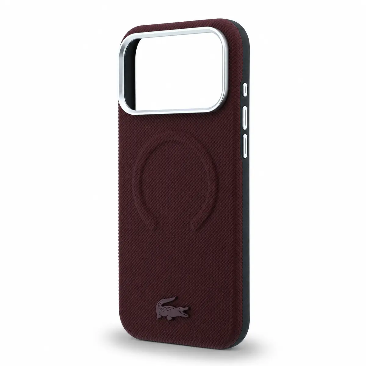 Coque LACOSTE Petit Piqué Relief coloris Bordeaux