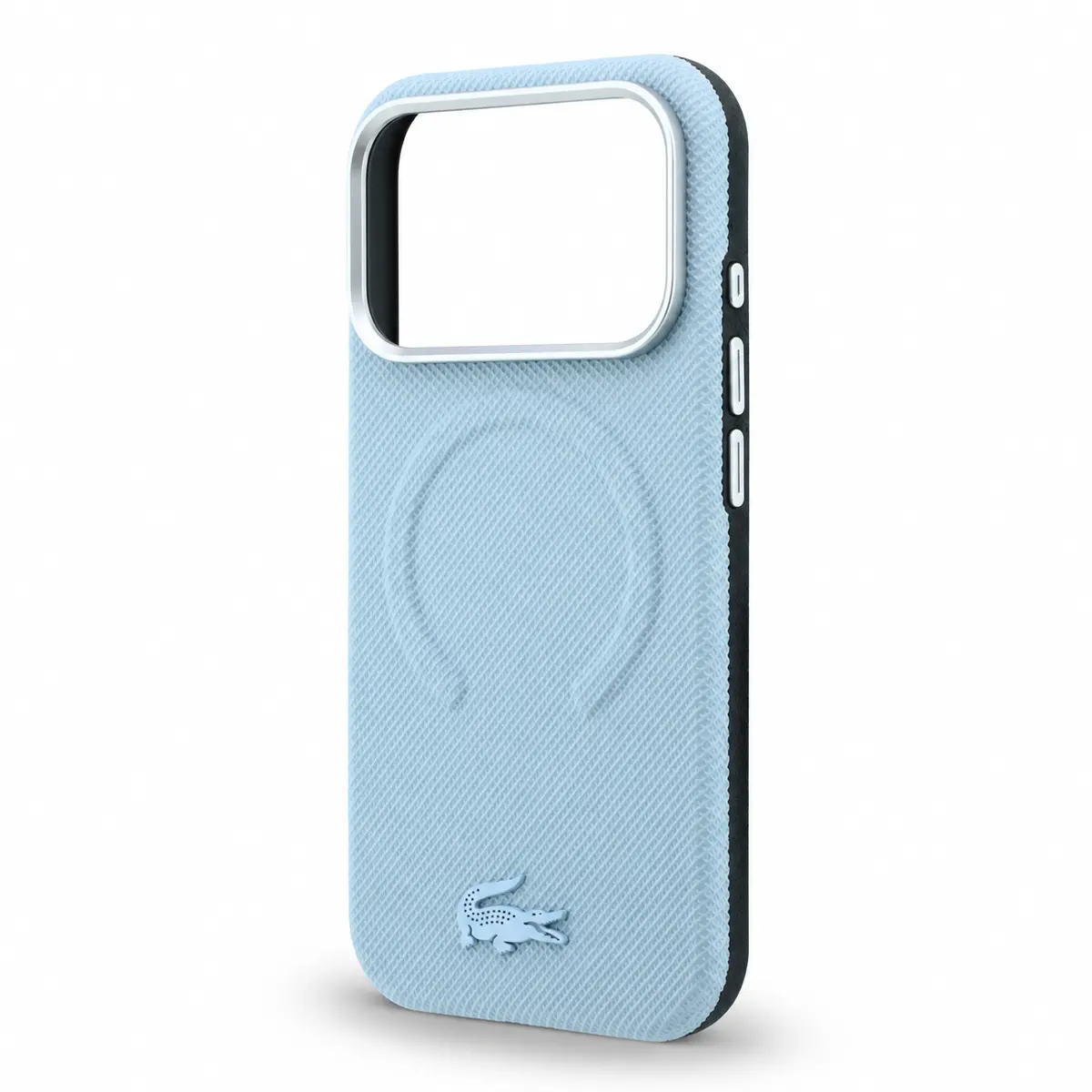 Coque LACOSTE Petit Piqué Relief coloris Ciel