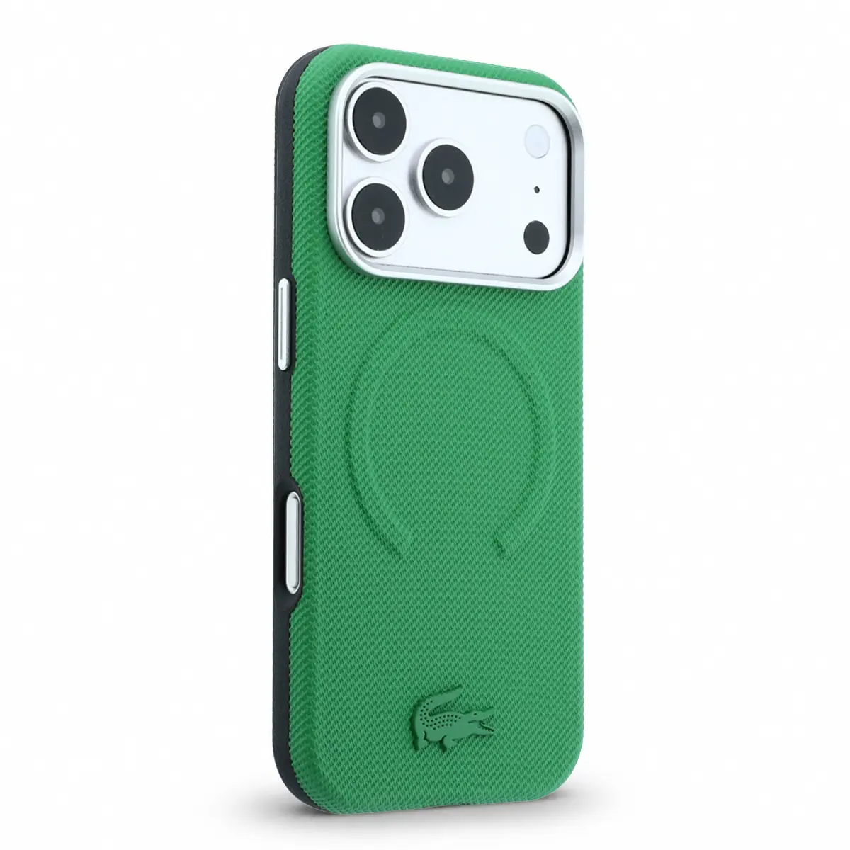 Système MagSafe de la coque LACOSTE Petit Piqué Relief Vert
