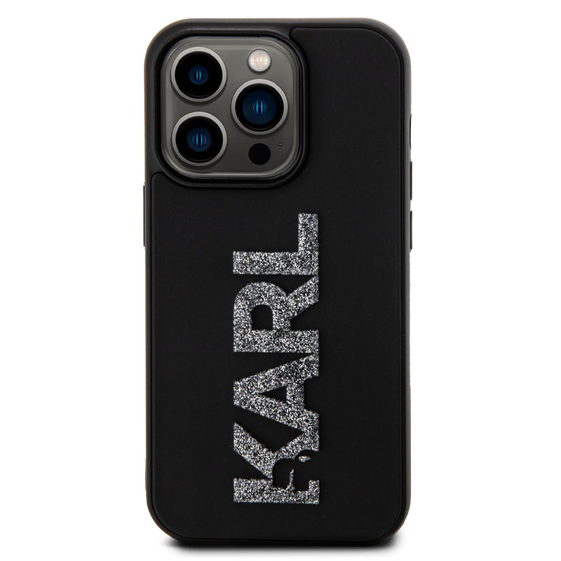 Coque Silicone KARL LAGERFELD Karl Glitter 3D pour iPhone 15 Pro