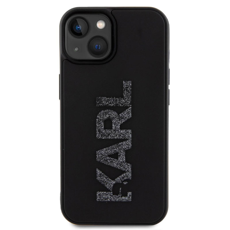 Coque Silicone KARL LAGERFELD Karl Glitter 3D pour iPhone 15 Plus