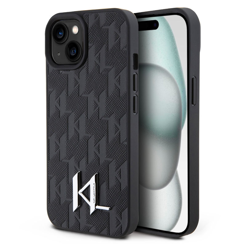 Coque KARL LAGERFELD Monogramme Logo KL pour iPhone 15