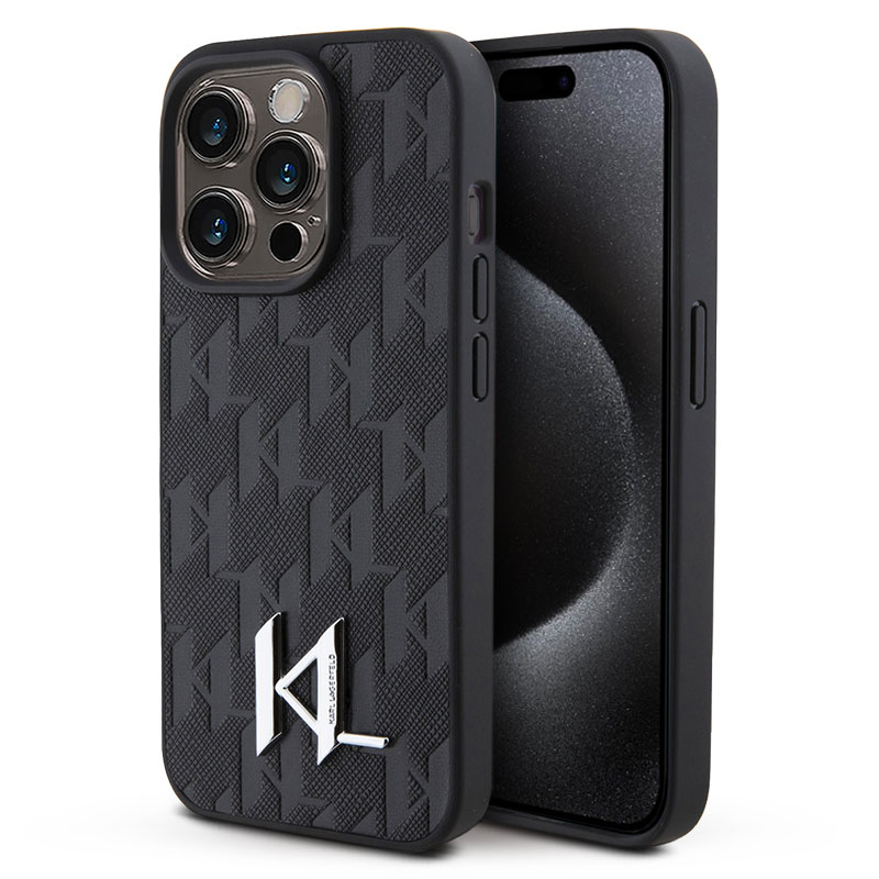 Coque KARL LAGERFELD Monogramme Logo KL pour iPhone 15 Pro