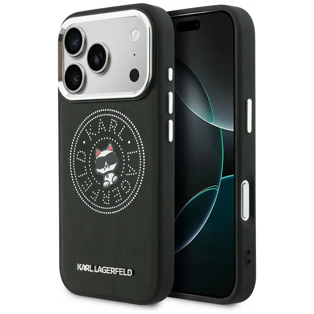 iPhone 17 Pro – Coque MagSafe KARL LAGERFELD Point & Choupette Sketch