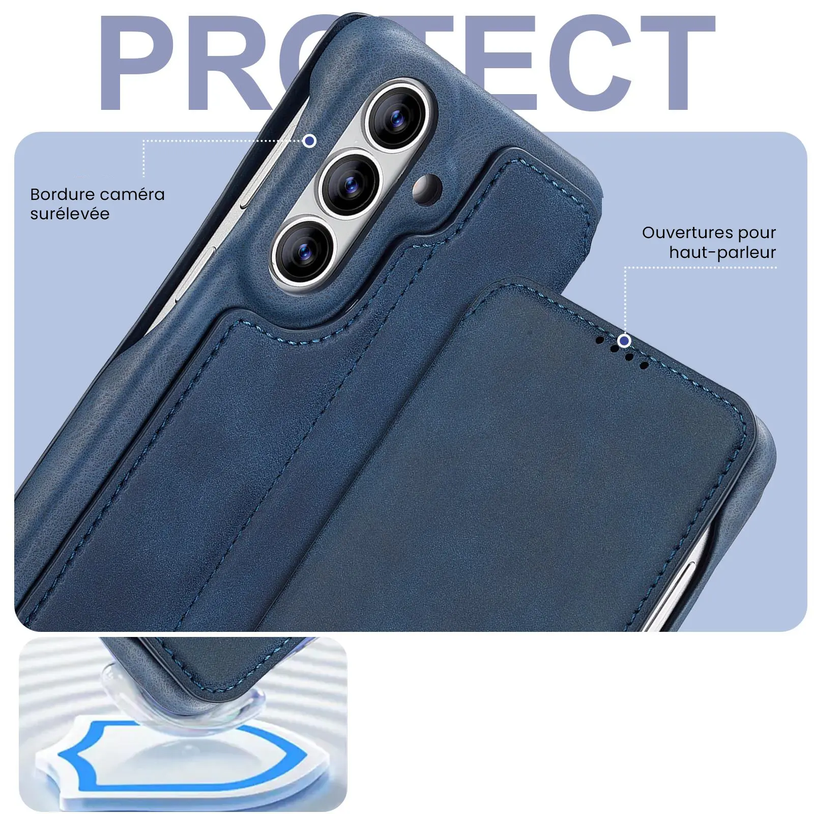 Structure de protection renforcée de l'étui LC.IMEEKE Hon Ancient bleu pour Galaxy S26 Plus
