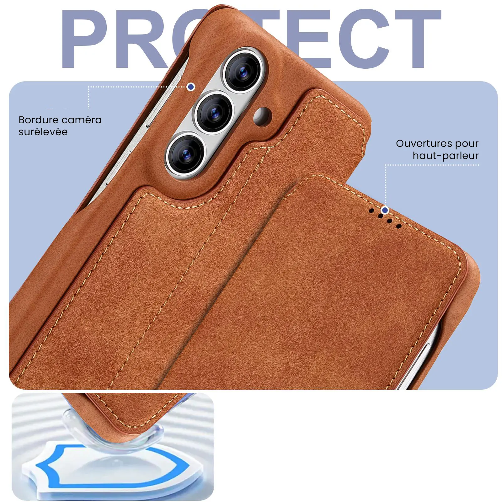 Structure de protection renforcée de l'étui LC.IMEEKE Hon Ancient camel pour Galaxy S26 Plus
