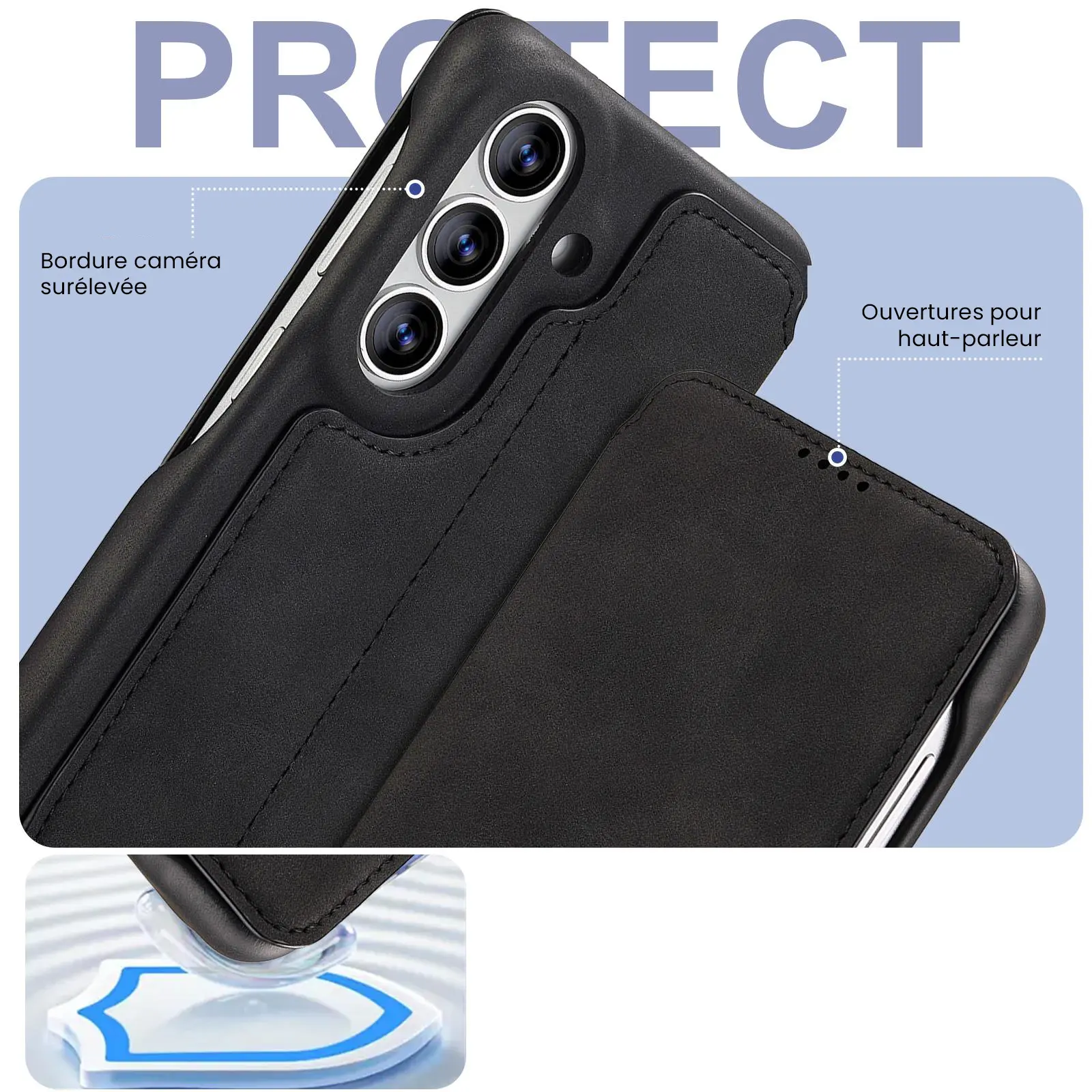 Structure de protection renforcée de l'étui LC.IMEEKE Hon Ancient noir pour Galaxy S26 Plus