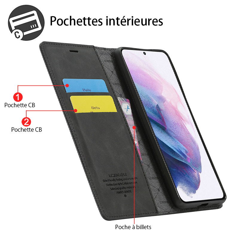 Étui CB LC.IMEEKE avec Fermeture Magnétique pour Galaxy A32 4G