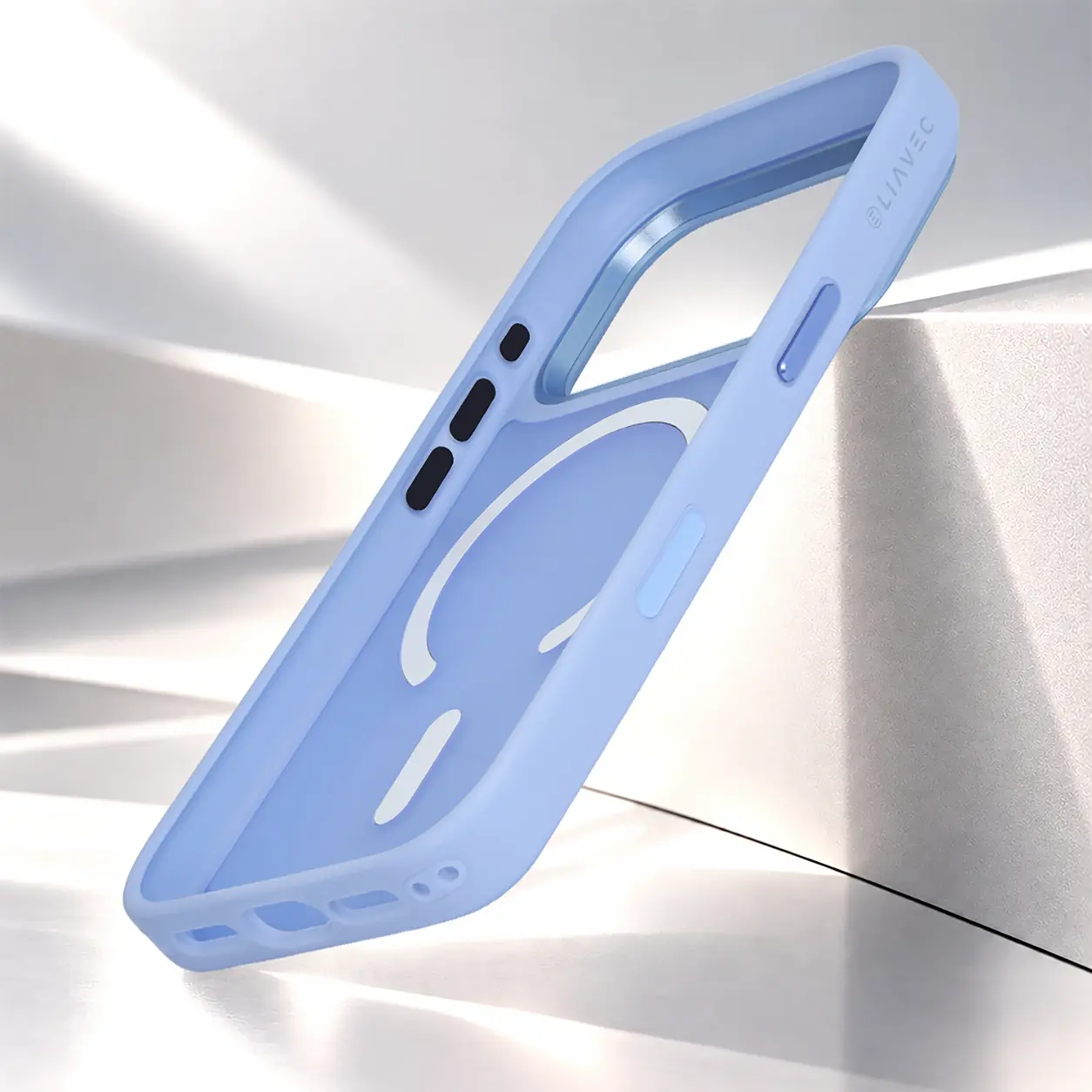 Coque LIAVEC Cloudy MagSafe coloris Ciel, vue produit pour iPhone 18/17 Pro