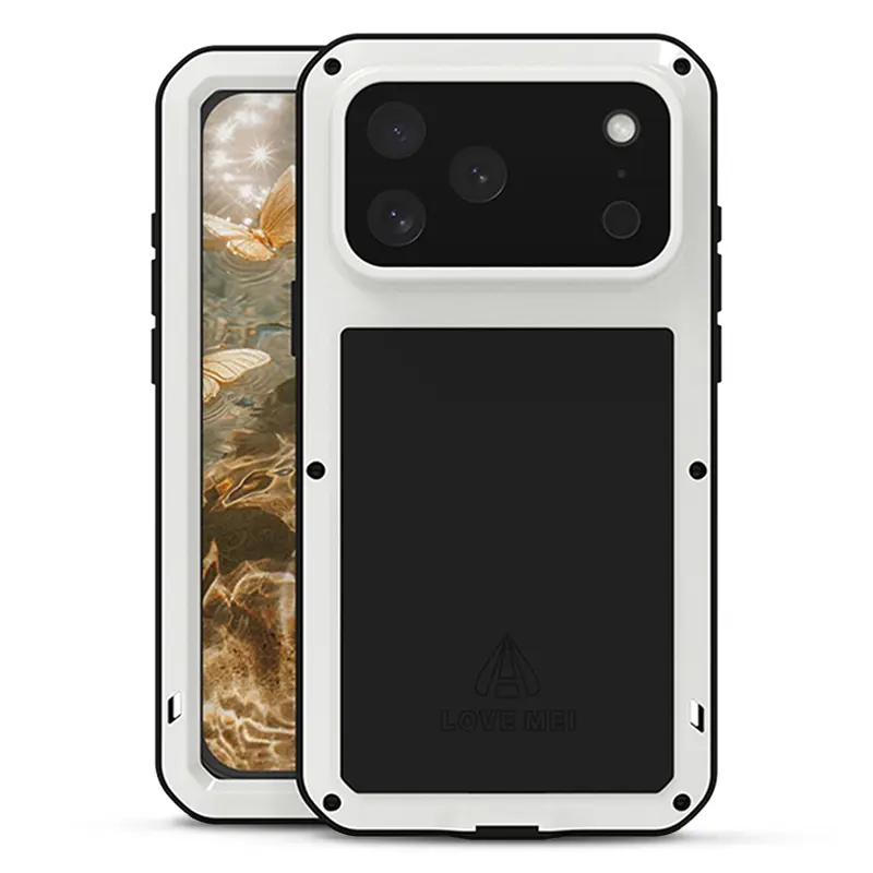 Coque Intégrale LOVEMEI Powerful pour iPhone 17 Pro Max - Modèle Blanc