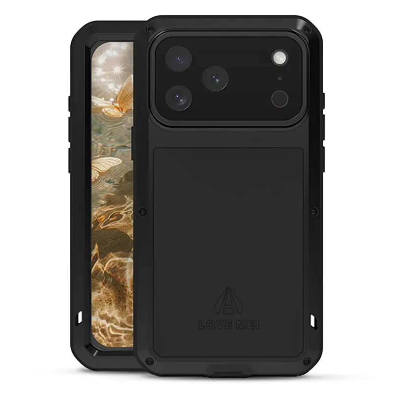 Coque Intégrale LOVEMEI Powerful pour iPhone 17 Pro Max - Modèle Noir