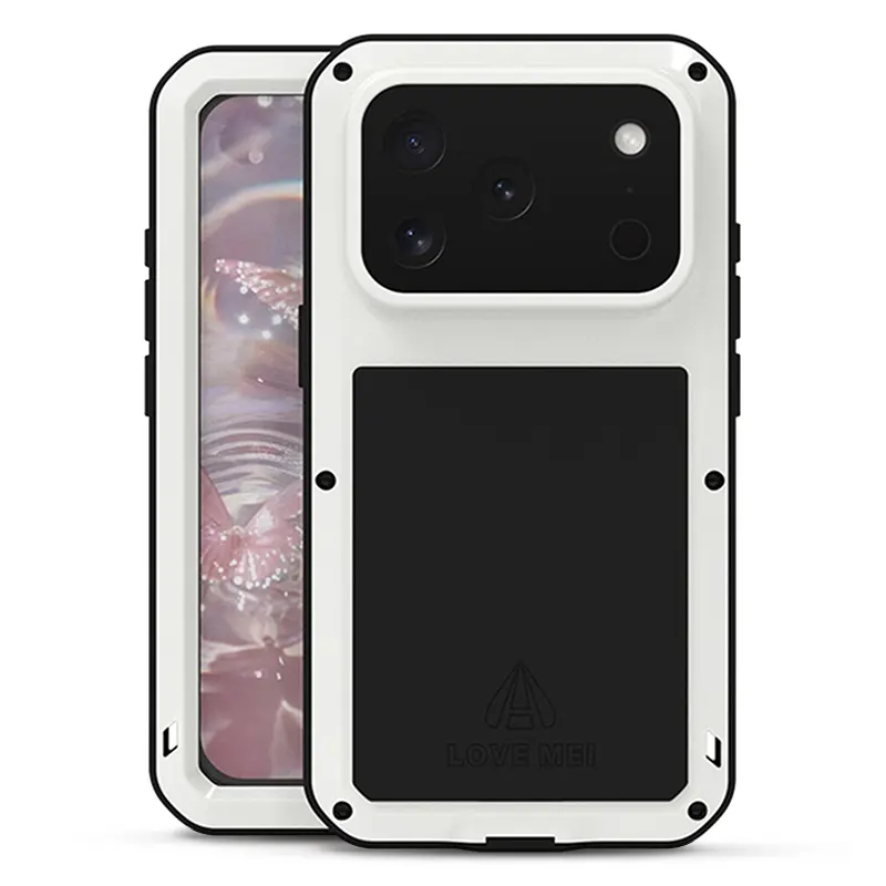 Coque Intégrale LOVEMEI Powerful pour iPhone 17 Pro - Modèle Blanc