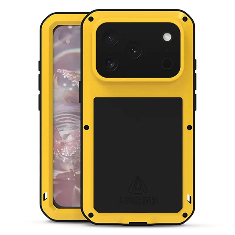 Coque Intégrale LOVEMEI Powerful pour iPhone 17 Pro - Modèle Jaune