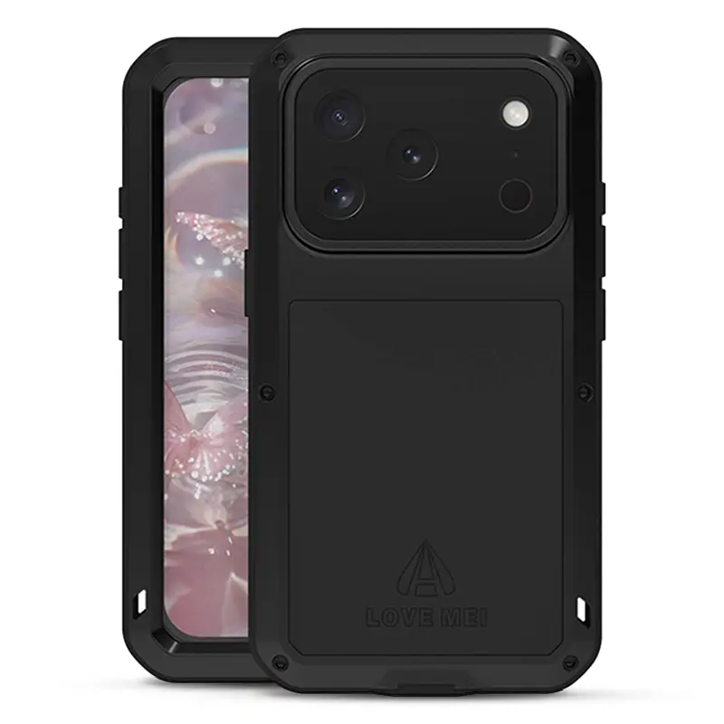 Coque Intégrale LOVEMEI Powerful pour iPhone 17 Pro - Modèle Noir