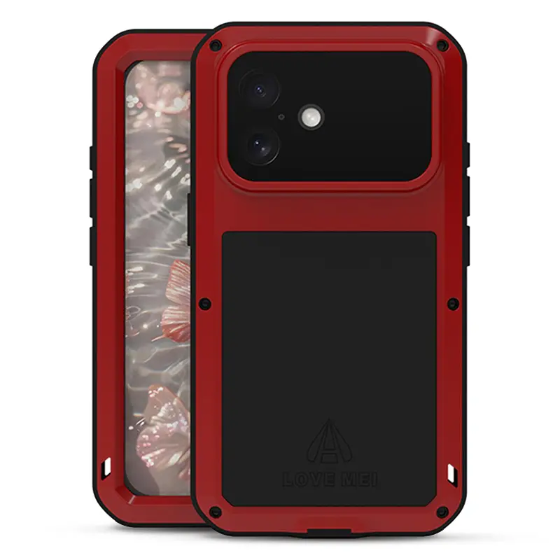 Coque Intégrale LOVEMEI Powerful pour iPhone 17 - Modèle Roug