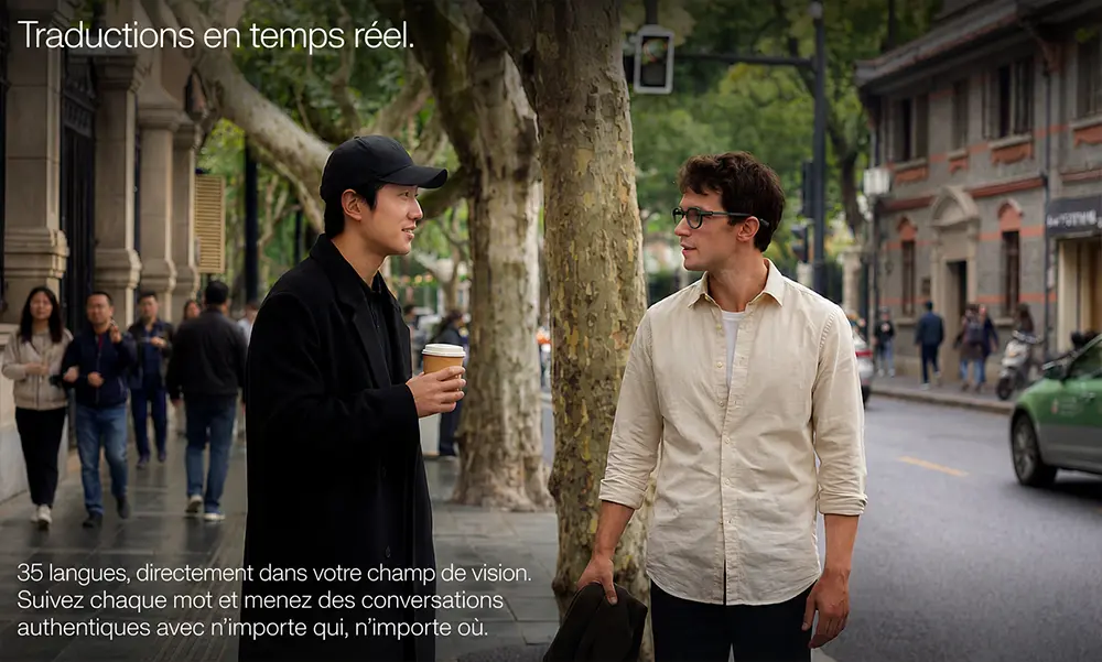 Traduction en temps réel avec les lunettes connectées Even Realities G2