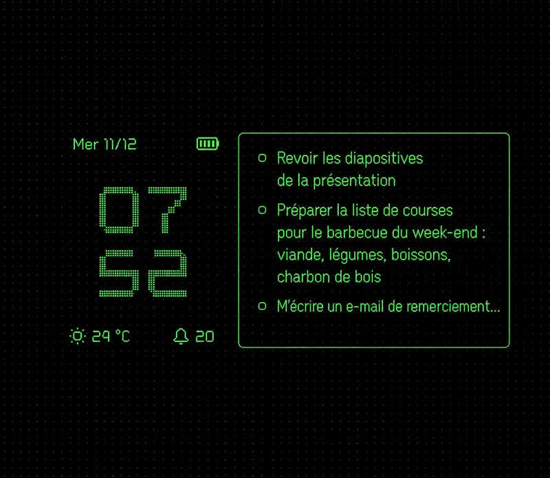 Fonction QuickList des lunettes connectées Even Realities G2 pour gérer les tâches quotidiennes