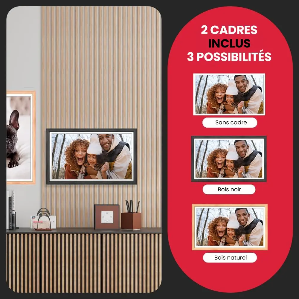 Démonstration de l'application Frameo pour envoyer instantanément des photos et vidéos à distance sur le cadre connecté 24 pouces.
