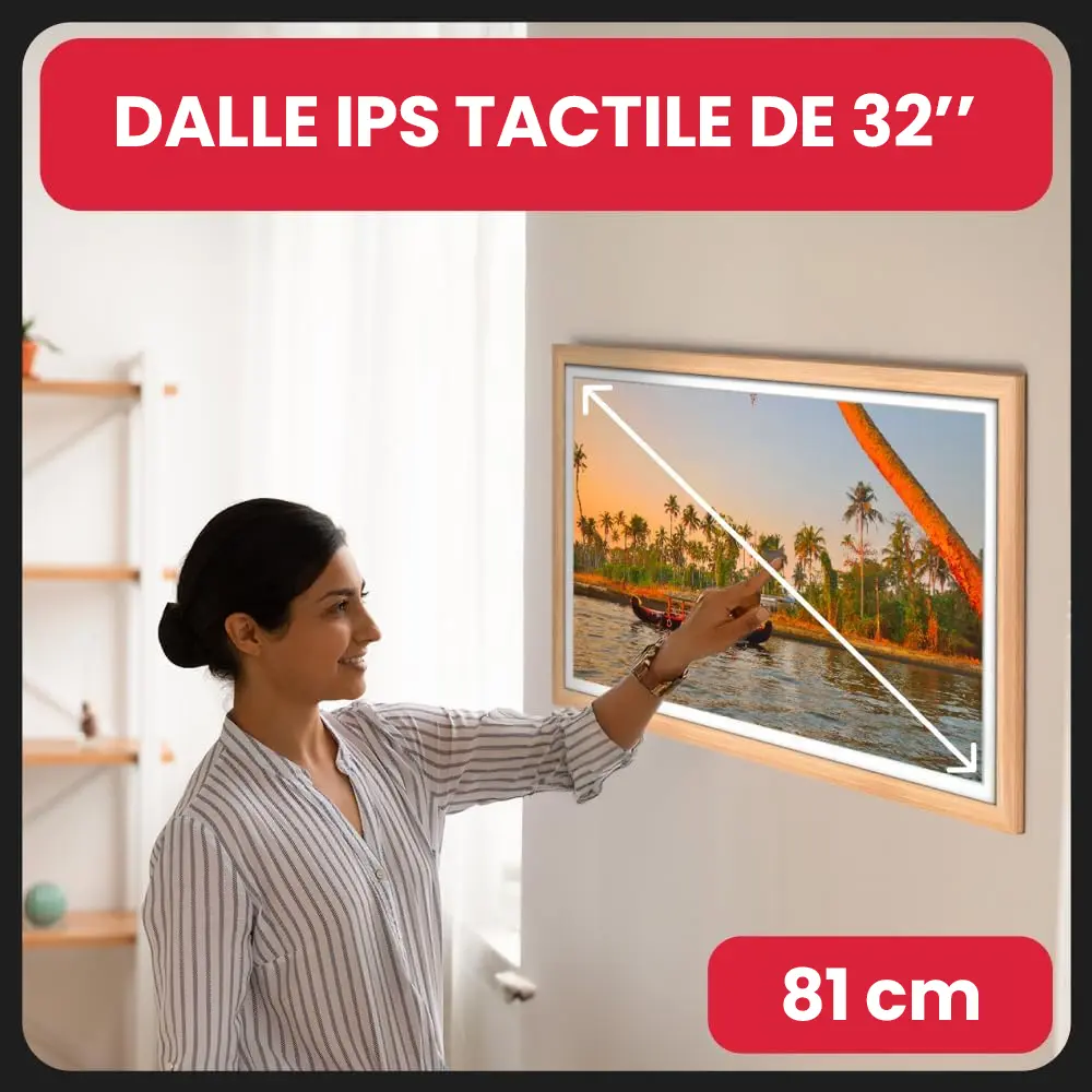 Démonstration de l'application Frameo pour envoyer instantanément des photos et vidéos à distance sur le cadre connecté.