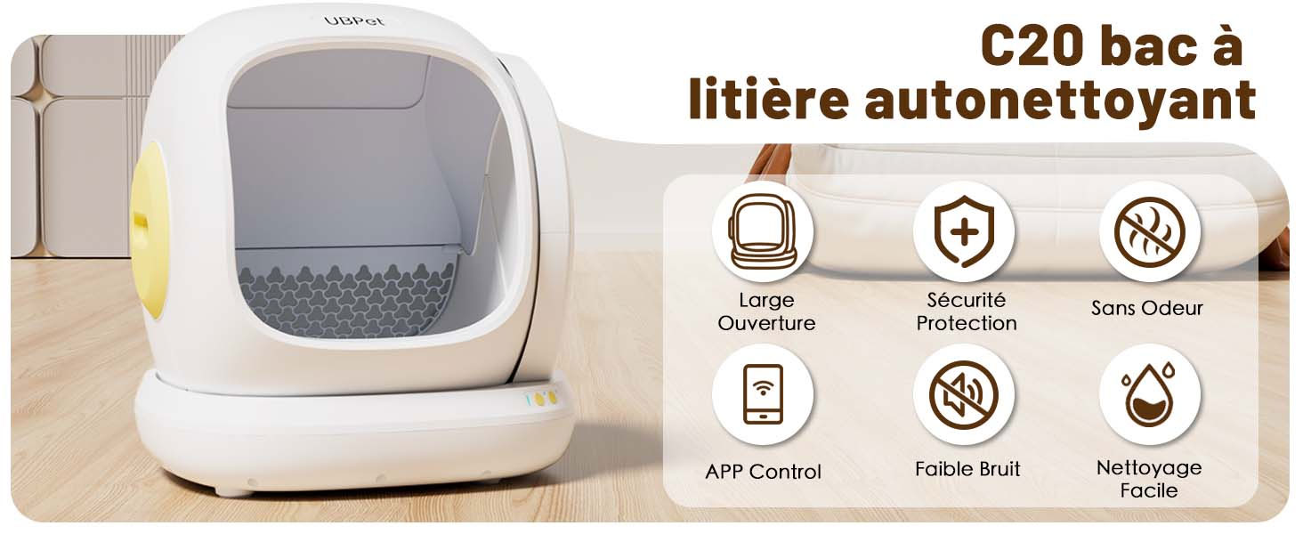 Litière Autonettoyante UBPET C20