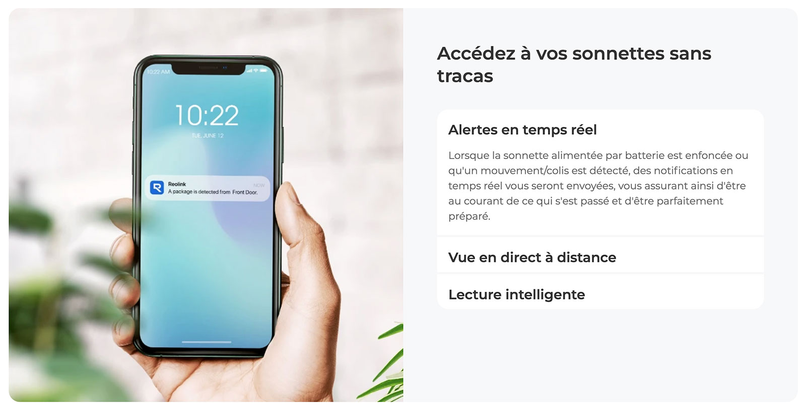 Sonnette Vidéo Wi-Fi REOLINK Doorbell 2K