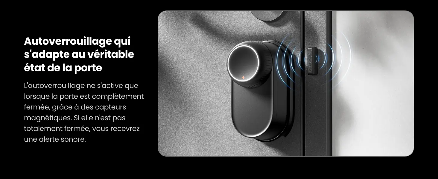 Finition esthétique personnalisable : la serrure SwitchBot Lock Ultra Vision est fournie avec trois autocollants texturés imitation bois de nuances différentes pour s'harmoniser parfaitement au style de votre intérieur.