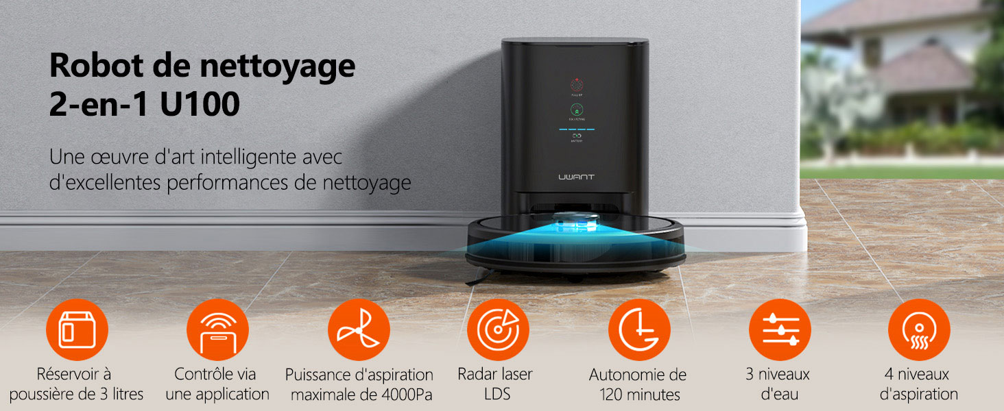 Robot Aspirateur Laveur UWANT U100