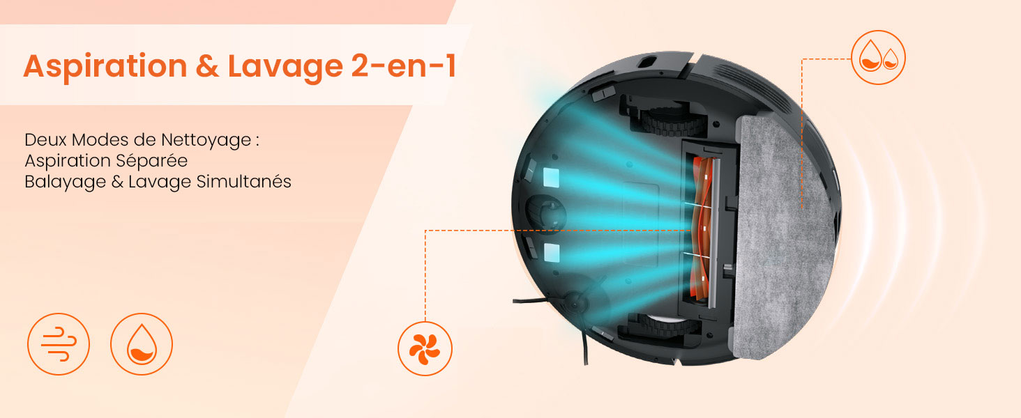 Robot Aspirateur Laveur UWANT U100