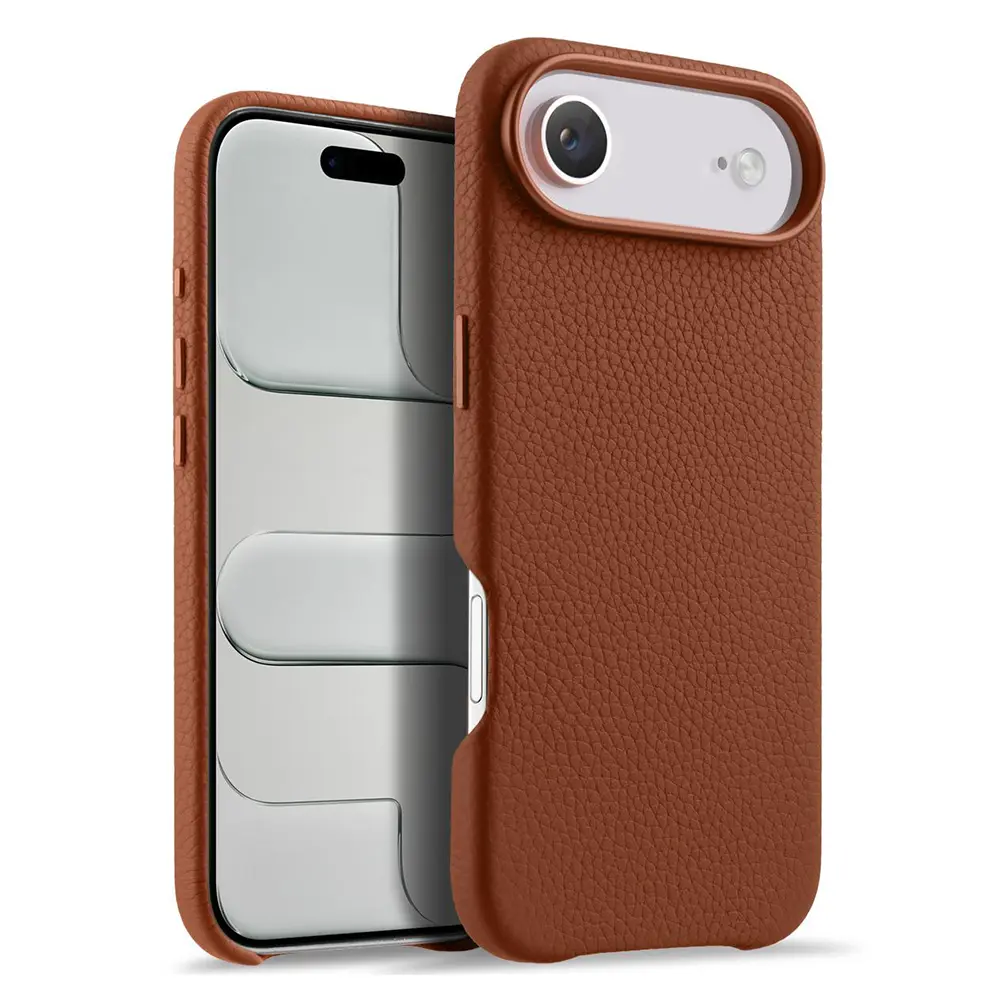 iPhone Air – Coque MagSafe MELKCO Regal en Cuir Véritable Litchi