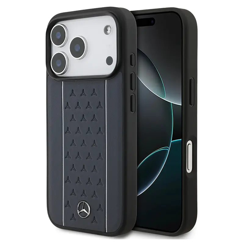 Coque MagSafe MERCEDES Stars Série en Cuir Véritable pour iPhone 17 Pro