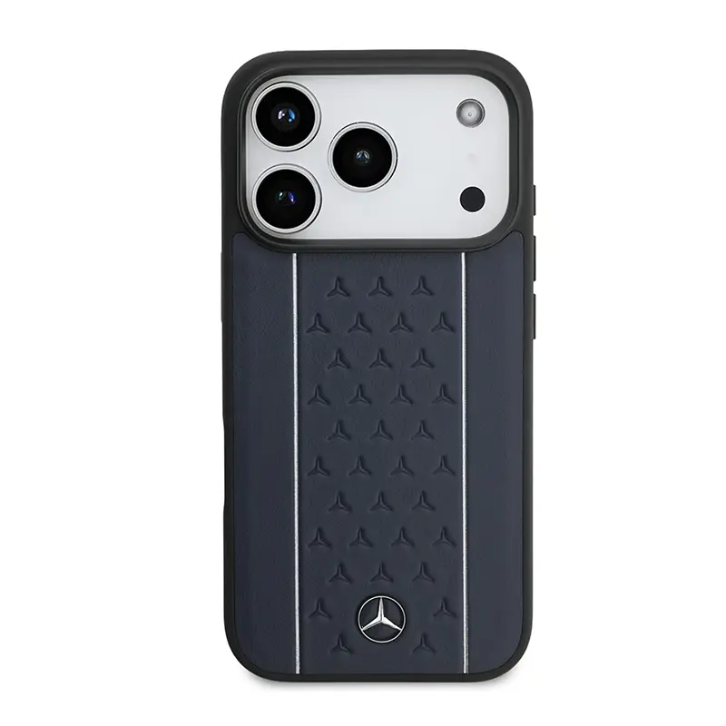 Coque MagSafe MERCEDES Stars Série en Cuir Véritable pour iPhone 17 Pro