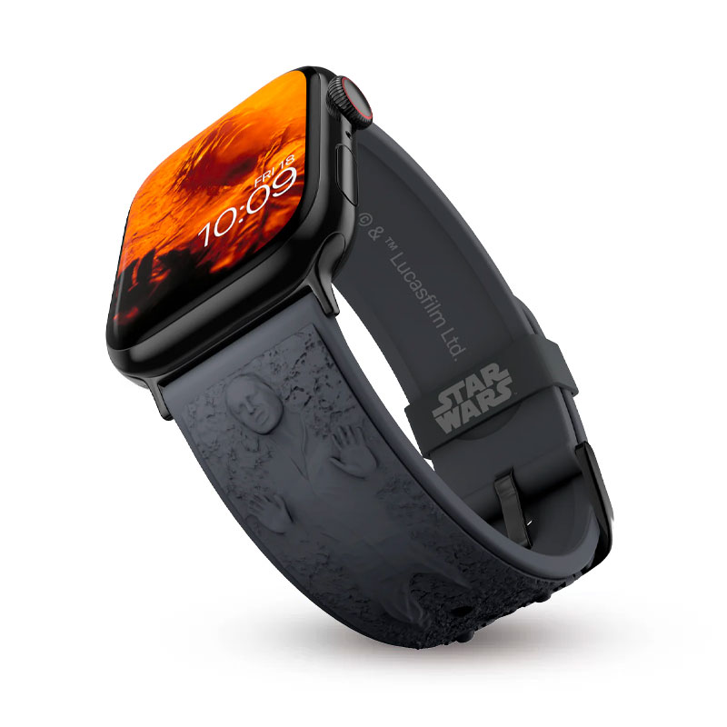Bracelet Silicone MOBYFOX Star Wars Han Solo Carbonite 3D pour Apple Watch