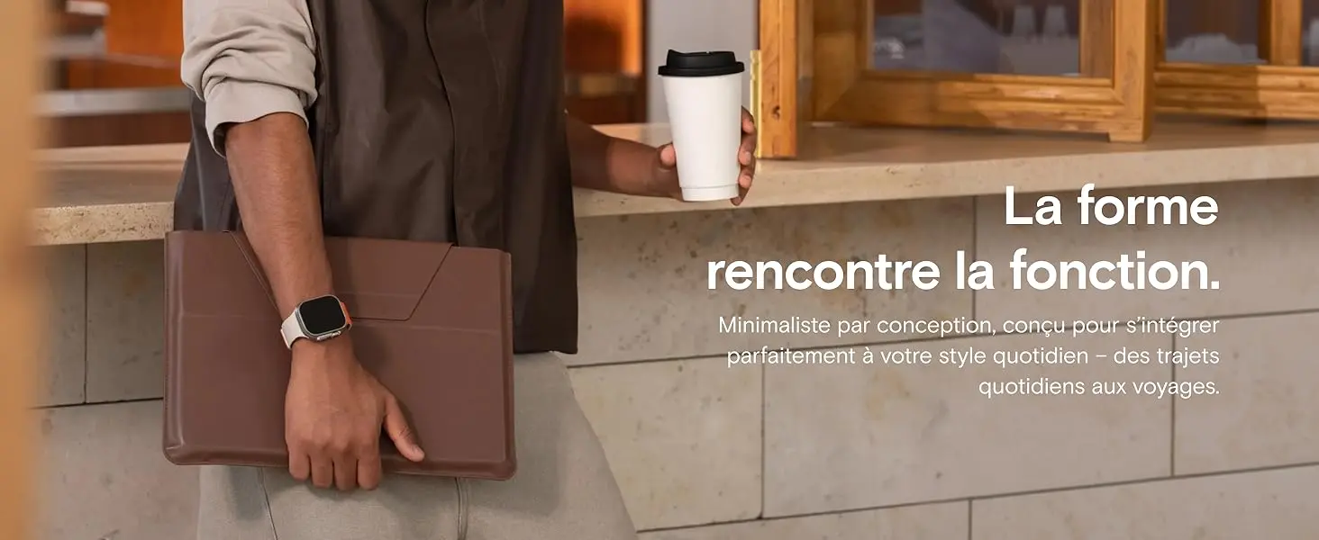 La forme rencontre la fonction : housse d'ordinateur minimaliste par conception, conçue pour s'intégrer parfaitement à votre style quotidien, des trajets aux voyages.