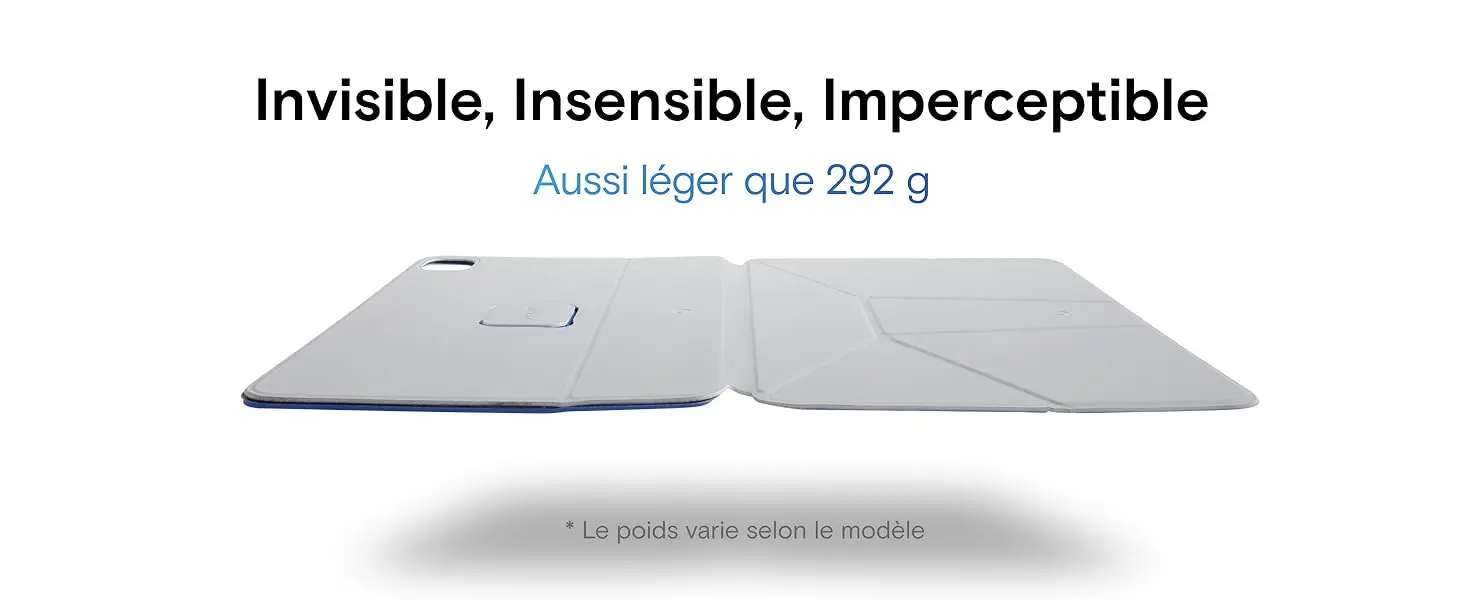 Design ultra mince et léger de seulement 292 grammes pour l'étui de protection MOFT Dynamic Folio pour iPad offrant une discrétion absolue et un transport facile au quotidien.