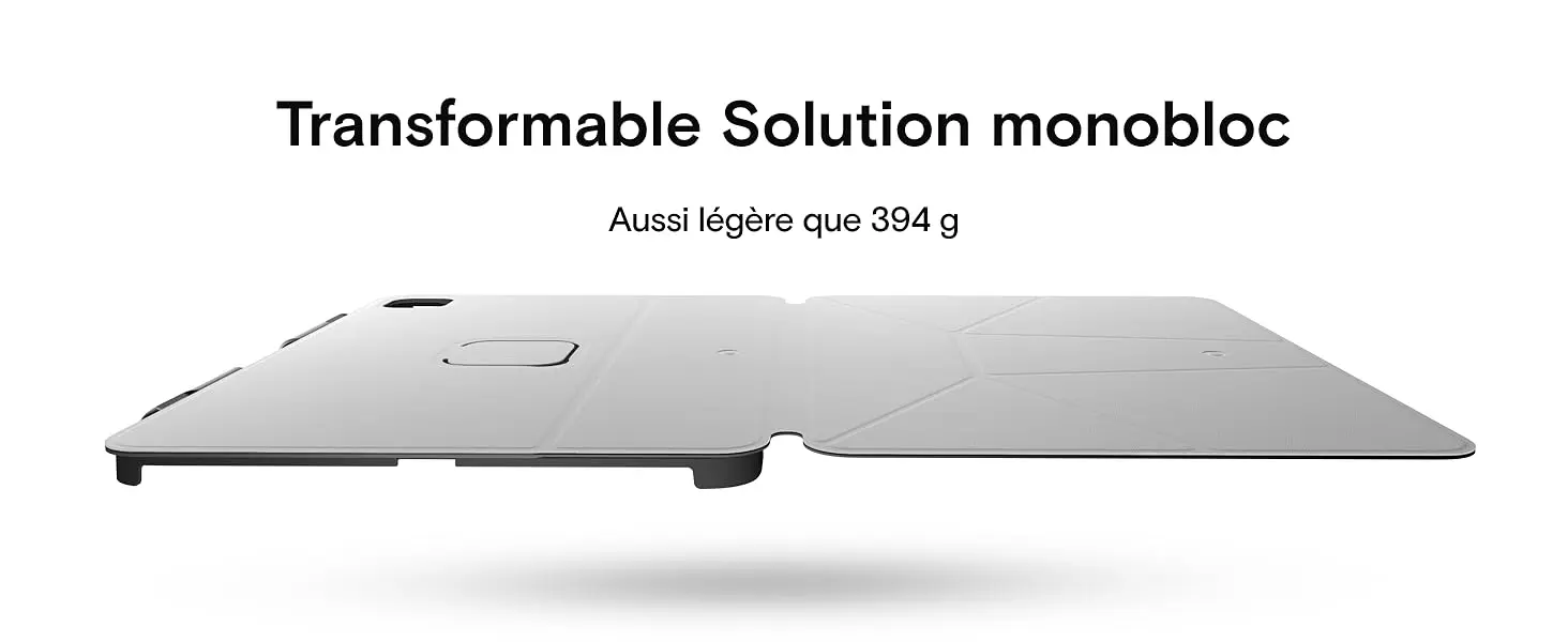 Solution monobloc transformable MOFT Dynamic Folio pour iPad Pro 13 pouces, étui fin et léger pesant seulement 394 grammes.