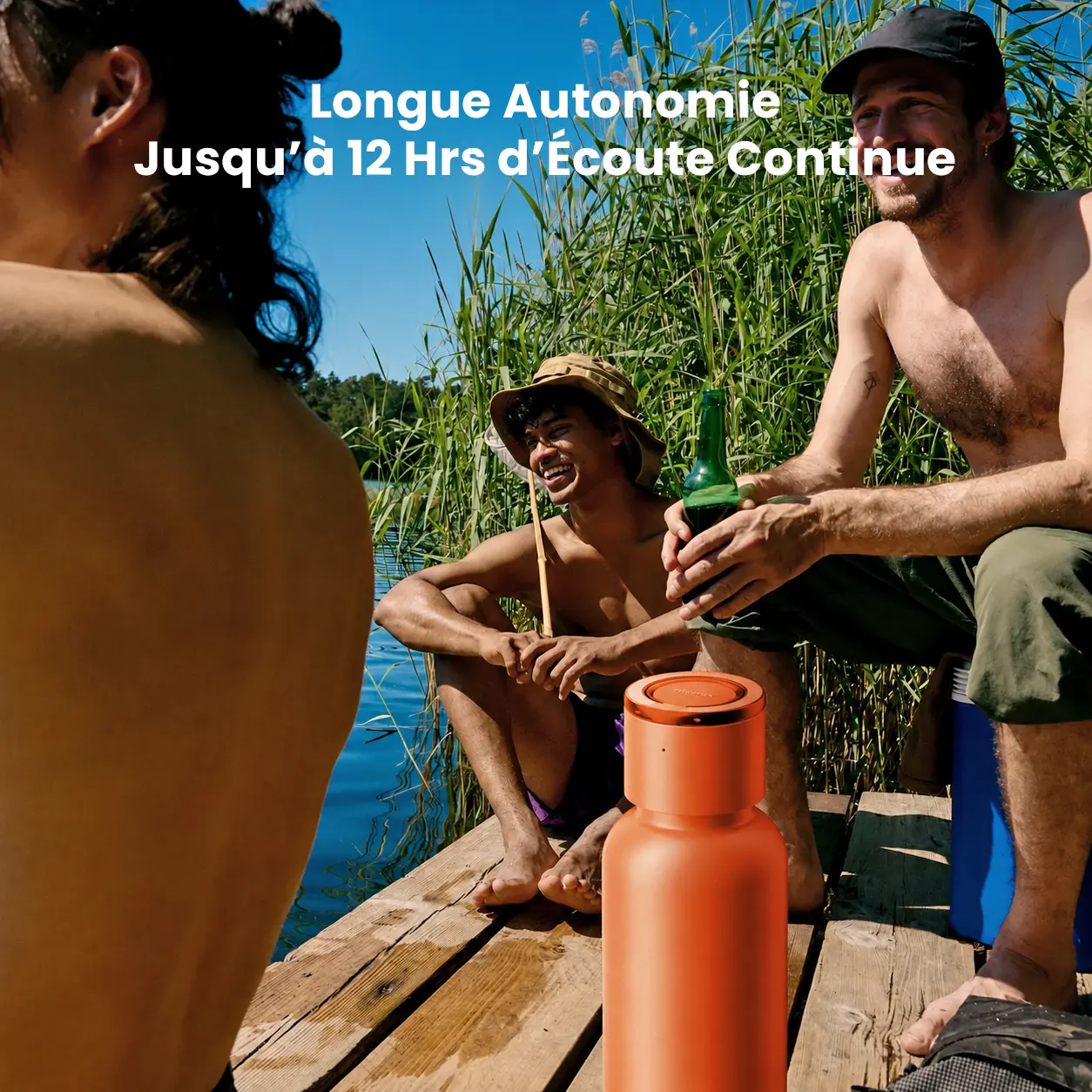 Gourde en inox MOMAX 1-Vibe avec 12 heures d'autonomie de musique